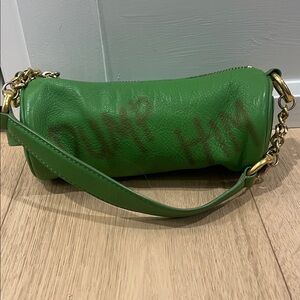 ICONIC RARE juicy couture green dump him barrel bag!